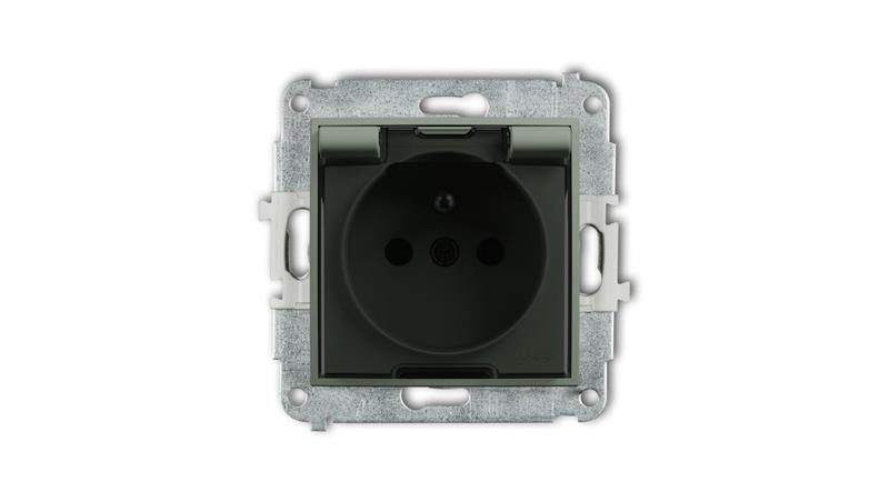 MINI Mechanizm gniazda bryzgoszczelnego z uziemieniem 2P+Z (klapka dymna, przesłony torów prądowych) szałwiowy 61MGPB-1zdp-44890 MINI Mechanizm gniazda bryzgoszczelnego z uziemieniem 2P+Z (klapka dymna, przesłony torów prądowych) szałwiowy 61MGPB-1zdp-44890