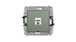 MINI Mechanizm gniazda komputerowego pojedynczego 1xRJ45, kat. 5e, 8-stykowy, bez pola opisowego szałwiowy 61MGKBO-1-35780