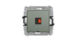 MINI Mechanizm gniazda głośnikowego pojedynczego, bez pola opisowego szałwiowy 61MGGBO-1-28899