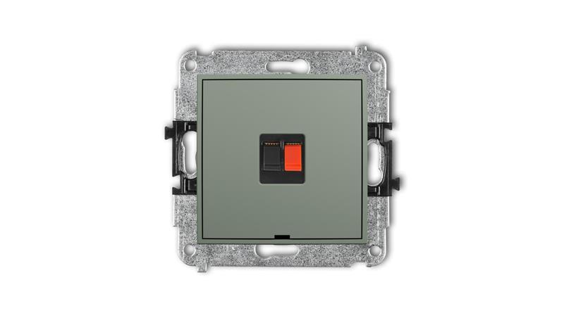 MINI Mechanizm gniazda głośnikowego pojedynczego, bez pola opisowego szałwiowy 61MGGBO-1-28899