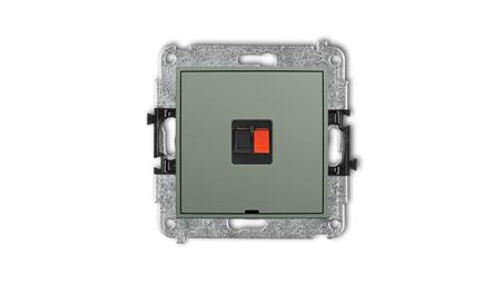 MINI Mechanizm gniazda głośnikowego pojedynczego, bez pola opisowego szałwiowy 61MGGBO-1-28899