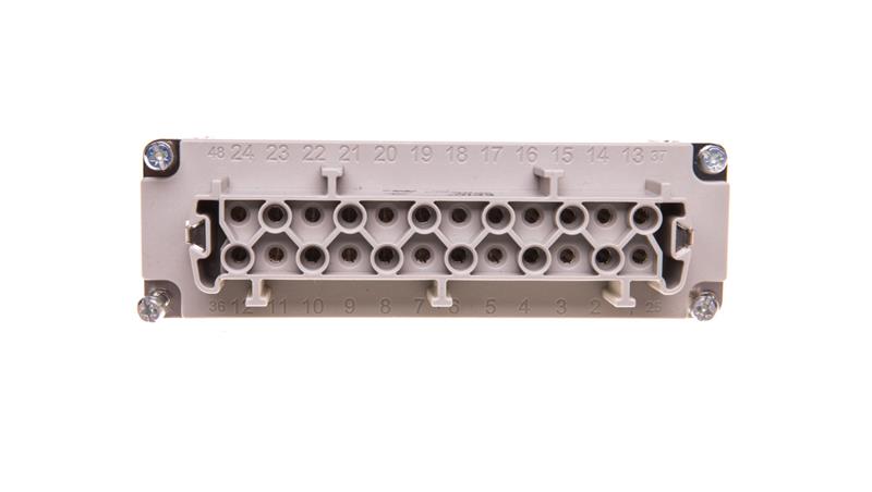 Wklad złącza 24P+PE żeński 16A 500V EPIC H-BE 24 BS 10197100-30217