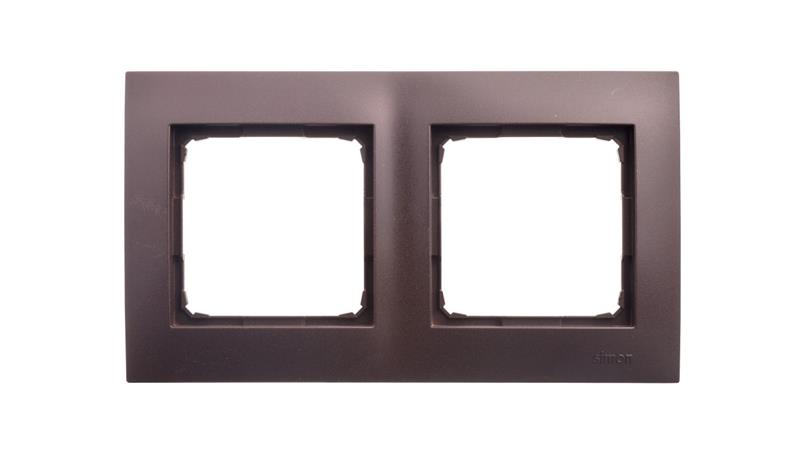 Simon 54 Premium Ramka podwójna brąz mat DR2/46-36306 Simon 54 Premium Ramka podwójna brąz mat DR2/46-36306