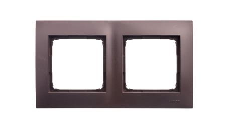 Simon 54 Premium Ramka podwójna brąz mat DR2/46-36306
