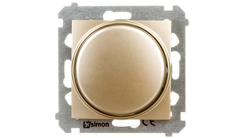 Simon 54 Ściemniacz przyciskowo-obrotowy 20-500W złoty DS9T.01/44-27714 Simon 54 Ściemniacz przyciskowo-obrotowy 20-500W złoty DS9T.01/44-27714