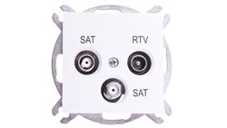 Sentia Gniazdo antenowe RD/TV/SAT/SAT końcowe białe 1460-10-478
