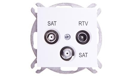 Sentia Gniazdo antenowe RD/TV/SAT/SAT końcowe białe 1460-10-478