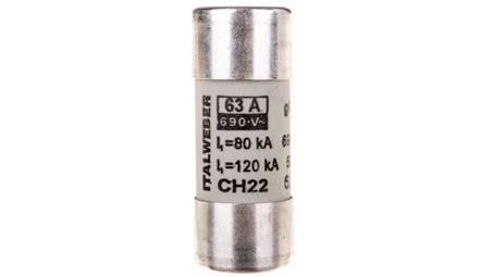 Wkładka bezpiecznikowa cylindryczna 22x58mm 63A gG 690V CH22P /z wybijakiem/ 006711012-8995