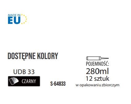 Uszczelniacz dekarski bitumiczny czarny UDB 33 Stalco Perfect Uszczelniacz dekarski bitumiczny czarny UDB 33 Stalco Perfect