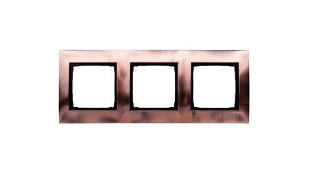 Simon 54 Premium Ramka potrójna metalowa miedź rustykalna DR3/36-36637