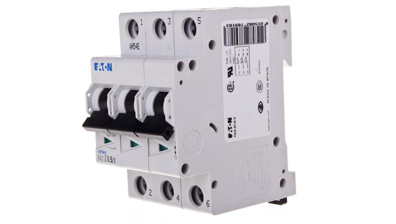 Wyłącznik nadprądowy 3P Z 0,5A 10kA AC FAZ Z0,5/3 278918-16851