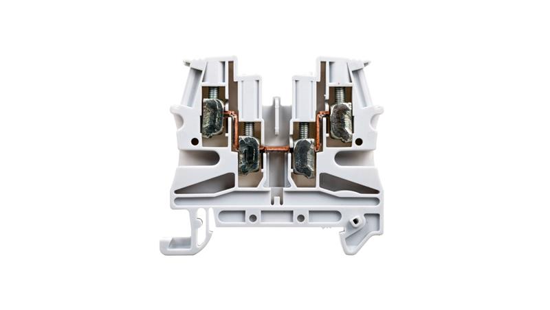 Złączka szynowa 2-przewodowa 4mm2 szara VIKING 037169-74524