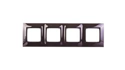 Simon 54 Premium Ramka poczwórna metalowa ciemna stal DR4/67-37412