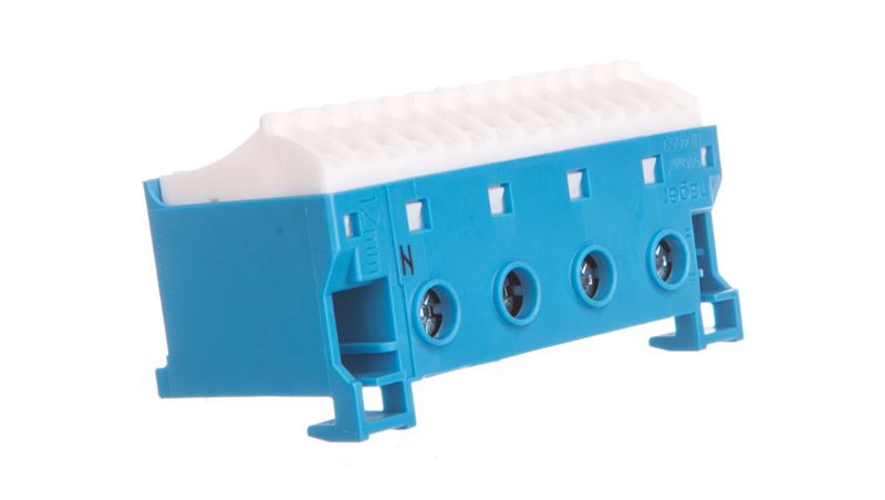Blok samozaciskow 63A QC niebieski 18 przylaczy 33x75x34mm KN18N-64236