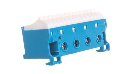 Blok samozaciskow 63A QC niebieski 18 przylaczy 33x75x34mm KN18N-64236
