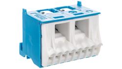 Blok samozaciskow 63A QC niebieski 10 przyłączy 33x45x34mm KN10N-64192