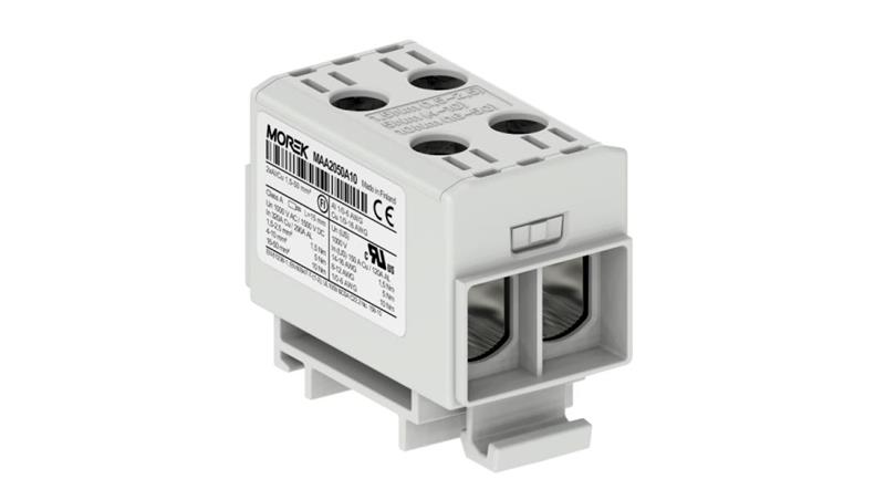 Złączka OTL50-2 kolor szary 2xAl/Cu 1,5-50mm2 1000V AC / 1500V DC Zacisk uniwersalny MAA2050A10-64711