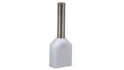 Końcówka tulejkowa izolowana TID 2x0,5mm2/8mm biała cynowana TID2x0,5L8 /100szt./-78348