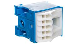 Blok samozaciskow 63A QC niebieski 6 przyłączy 33x30x34mm KN06N-64208