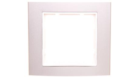Berker B.3/B.7 Glas Ramka pojedyncza aluminium/śnieżnobiała 10113904-37664
