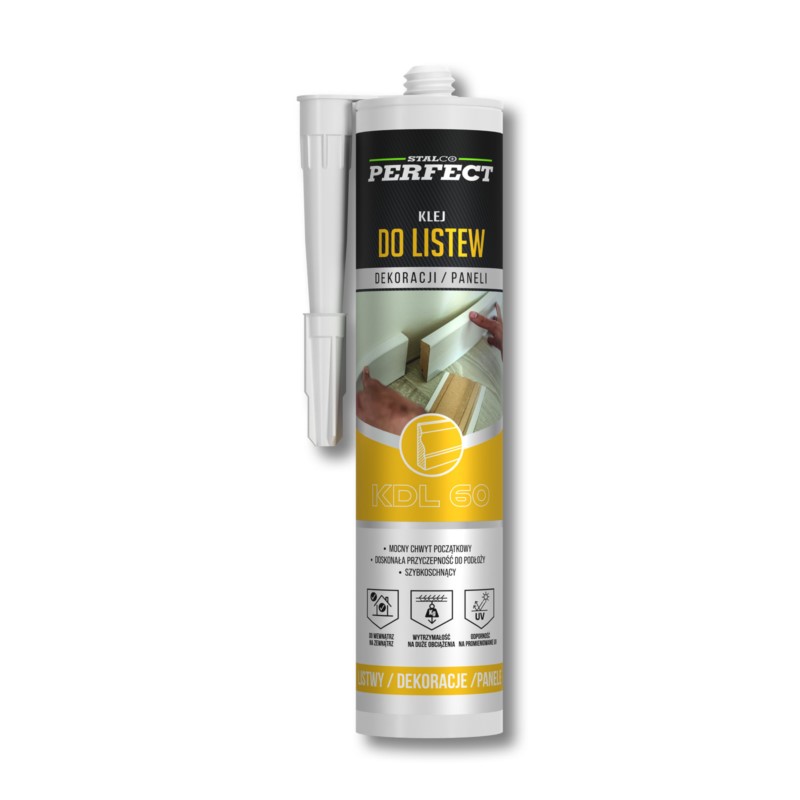 Klej do listew dekoracji/paneli KDL 60 280ml Stalco Perfect Klej do listew dekoracji/paneli KDL 60 280ml Stalco Perfect