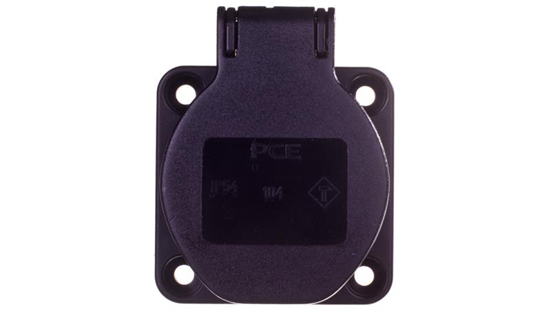Gniazdo tablicowe 10/16A 2P+Z 230V czarne IP54 104-0ss-31711