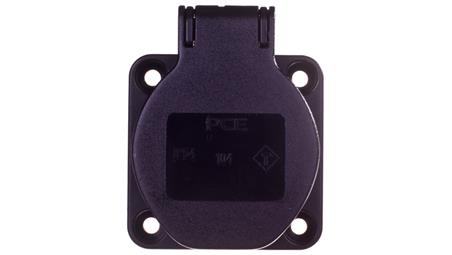 Gniazdo tablicowe 10/16A 2P+Z 230V czarne IP54 104-0ss-31711