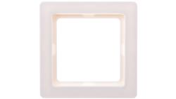 Berker Q.1 Ramka pojedyncza pozioma/ pionowa śnieżnobiała aksamit 10116089-36307