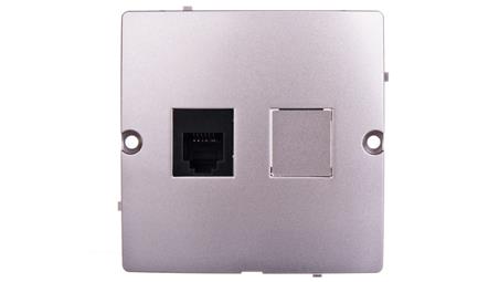 Simon Basic Gniazdo telefoniczne pojedyncze RJ12 satynowe BMT1.02/29-34218