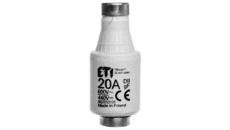 Wkładka bezpiecznikowa 20A DII gF / BiWts 690V AC/440V DC E27 002312125 /5szt./-6410