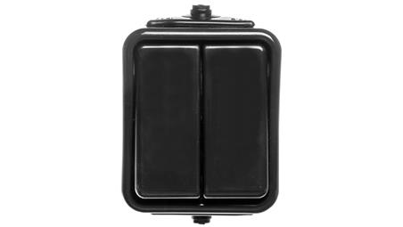 Cedar Łącznik świecznikowy hermetyczny10A IP44 czarny WNT500C05-33115