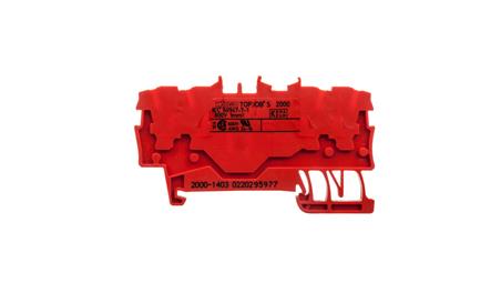 Złączka szynowa 4-przewodowa 1,0mm2 czerwona 2000-1403 TOPJOBS-74200