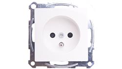 Merten System M Gniazdo pojedyncze z/u 16A IP20 z przesłonami biel polarna MTN2500-0319-43495