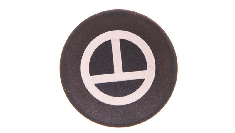 Soczewka przycisku 22mm płaska czarna z symbolem M22-XD-S-X11 218177-22137