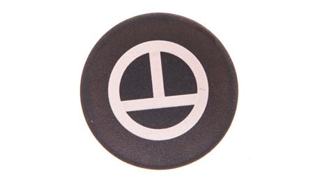 Soczewka przycisku 22mm płaska czarna z symbolem M22-XD-S-X11 218177-22137