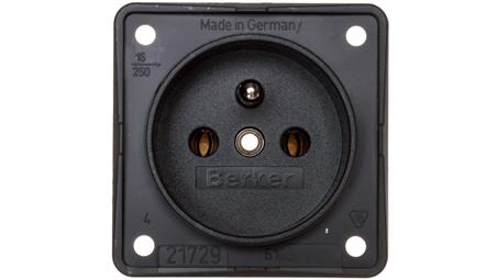 Integro Flow Gniazdo pojedyncze z/u 16A 250V antracyt 961852505-43162