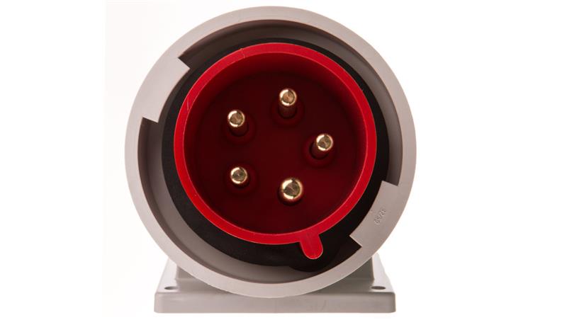 Wtyczka tablicowa kątowa 32A 5P 400V czerwona IP67 TWIST 777252-6-29253 Wtyczka tablicowa kątowa 32A 5P 400V czerwona IP67 TWIST 777252-6-29253