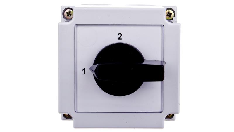 Łącznik krzywkowy 1-2 1P 10A w obudowie 4G10-55-PK R014 63-840350-011-22602