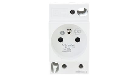 Gniazdo modułowe 2P+Z 16A 250V na szynę iPC A9A15306-25735