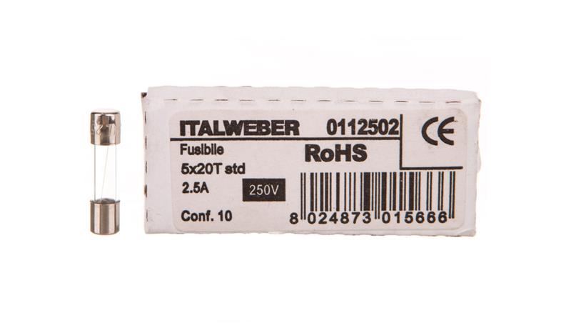 Wkładka aparatowa 5x20mm 2,5A T /zwłoczna/ 250V 006710050-9463