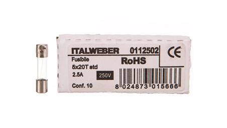 Wkładka aparatowa 5x20mm 2,5A T /zwłoczna/ 250V 006710050-9463