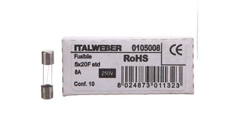 Wkładka aparatowa 5x20mm 8A F szybka 250V 006710026 /10szt./-9470