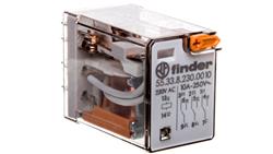 Przekaźnik miniaturowy 3P 10A 230V AC przycisk testujący AgNi 55.33.8.230.0010-14464