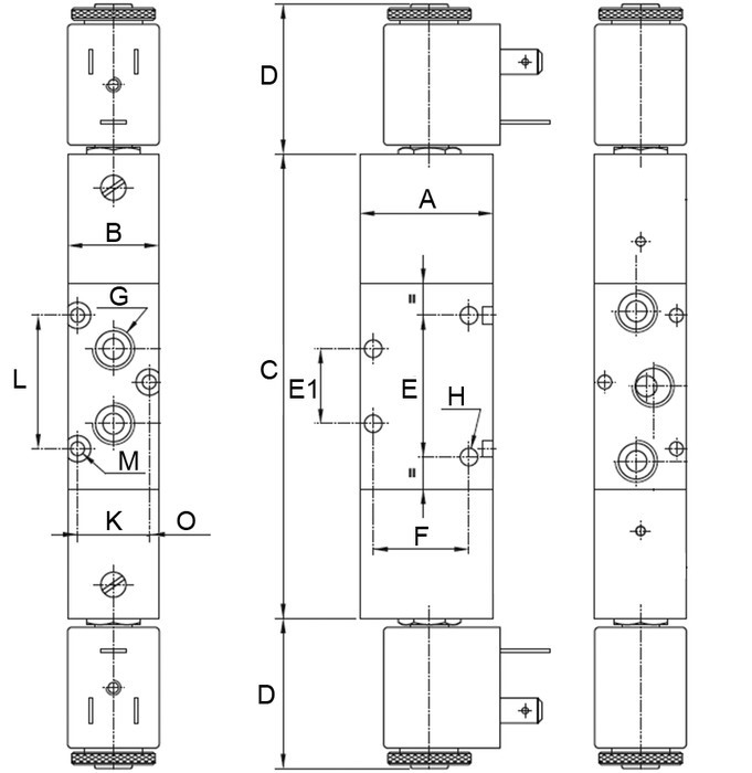 Elektrozawór 5/2 G1/4 bistabilny Elektrozawór 5/2 G1/4 bistabilny