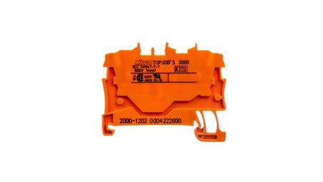 Złączka szynowa 2-przewodowa 1,0mm2 pomarańczowa 2000-1202 TOPJOBS-74071