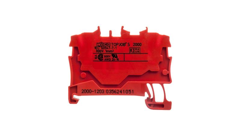 Złączka szynowa 2-przewodowa 1,0mm2 czerwona 2000-1203 TOPJOBS-74083