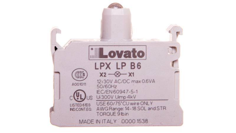 Oprawka z LED niebieska 12-30V AC/DC LPXLPB6-21362