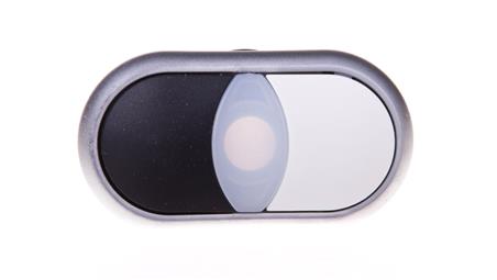 Napęd przycisku podwójny biało/czarny z podświetleniem z samopowrotem M22-DDL-WS 216704-11079