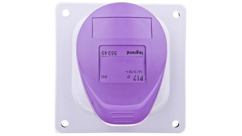 Gniazdo tablicowe 2P 16A 24V fioletowe IP44 P17 055245-31788