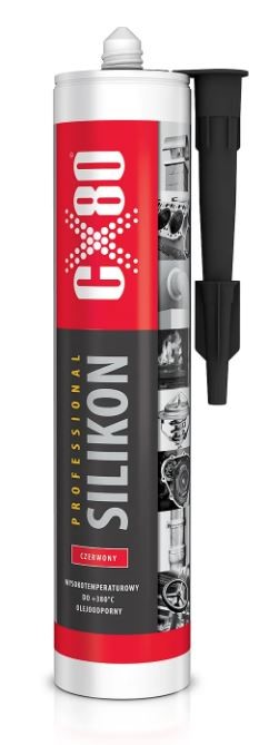 PROFESSIONAL SILIKON RED CX80 310ml Wysokotemperaturowy silikon CZERWONY PROFESSIONAL SILIKON RED CX80 310ml Wysokotemperaturowy silikon CZERWONY